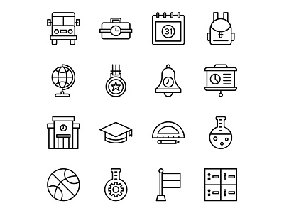 Academic Icon Set academic academic icon academic vector ai ai design ai download ai vector icon design icons download icons pack icons set illustration illustrator logo logo design symbol vector design vector download vector icon