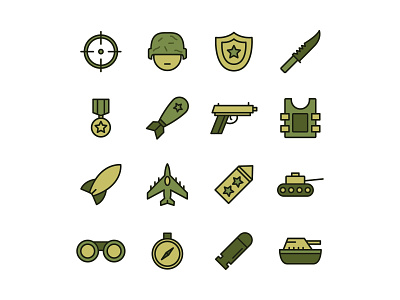 Army Icons Set ai ai design ai download ai vector army army icon army vector icon design icons download icons pack icons set illustration illustrator logo logo design symbol vector design vector download vector icon