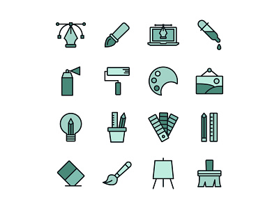 Art and Design Icons Set ai ai design ai download ai vector art art icon art vector icon design icons download icons pack icons set illustration illustrator logo logo design symbol vector design vector download vector icon