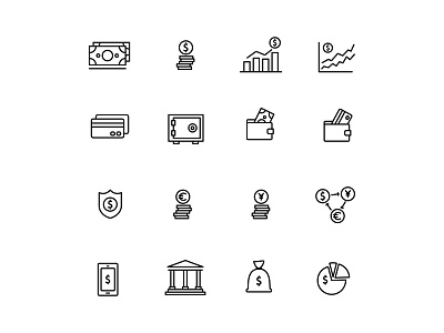 Bank And Finance Icons Set