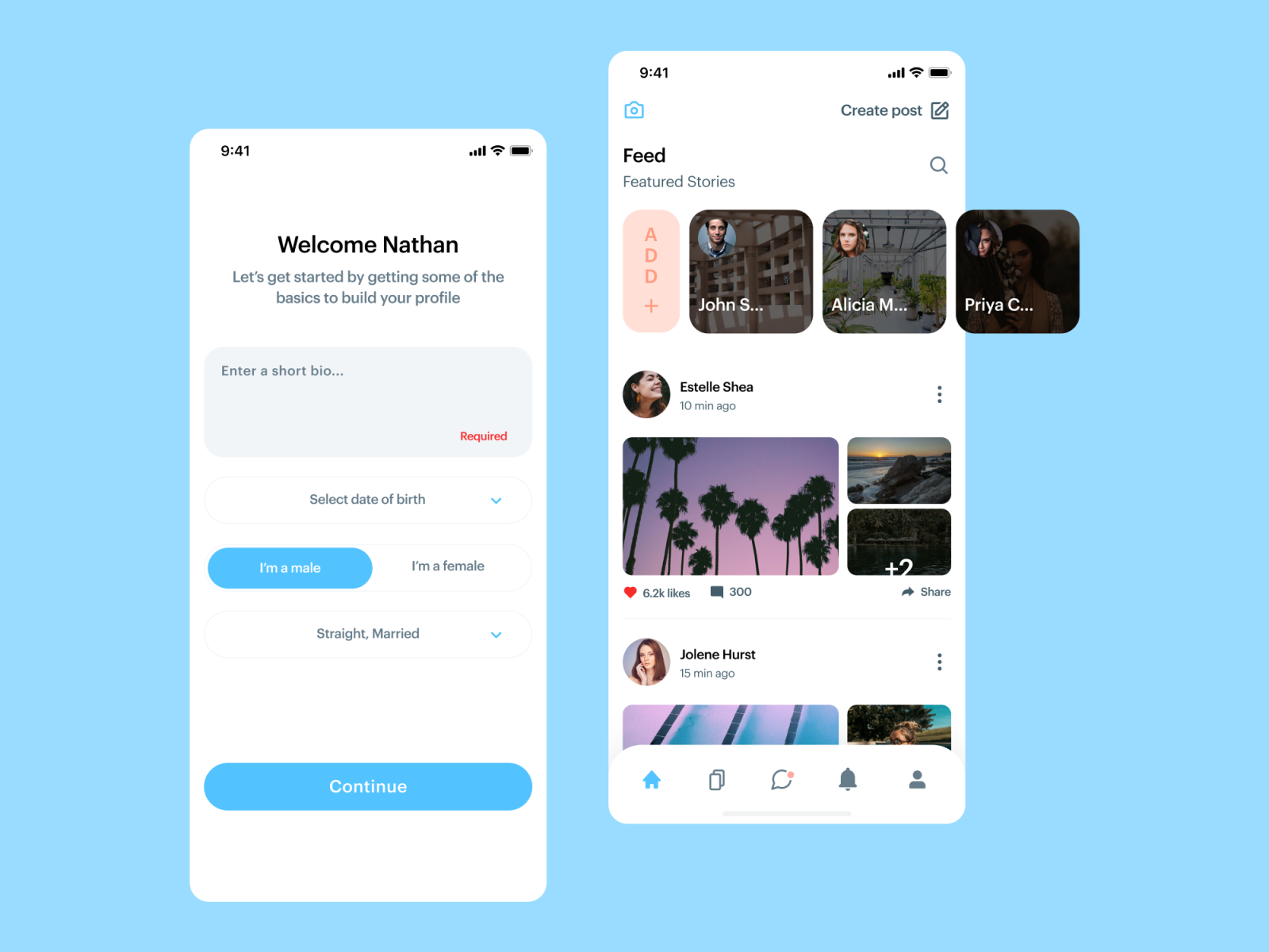 Social App TemplateFigma by Unblast on Dribbble