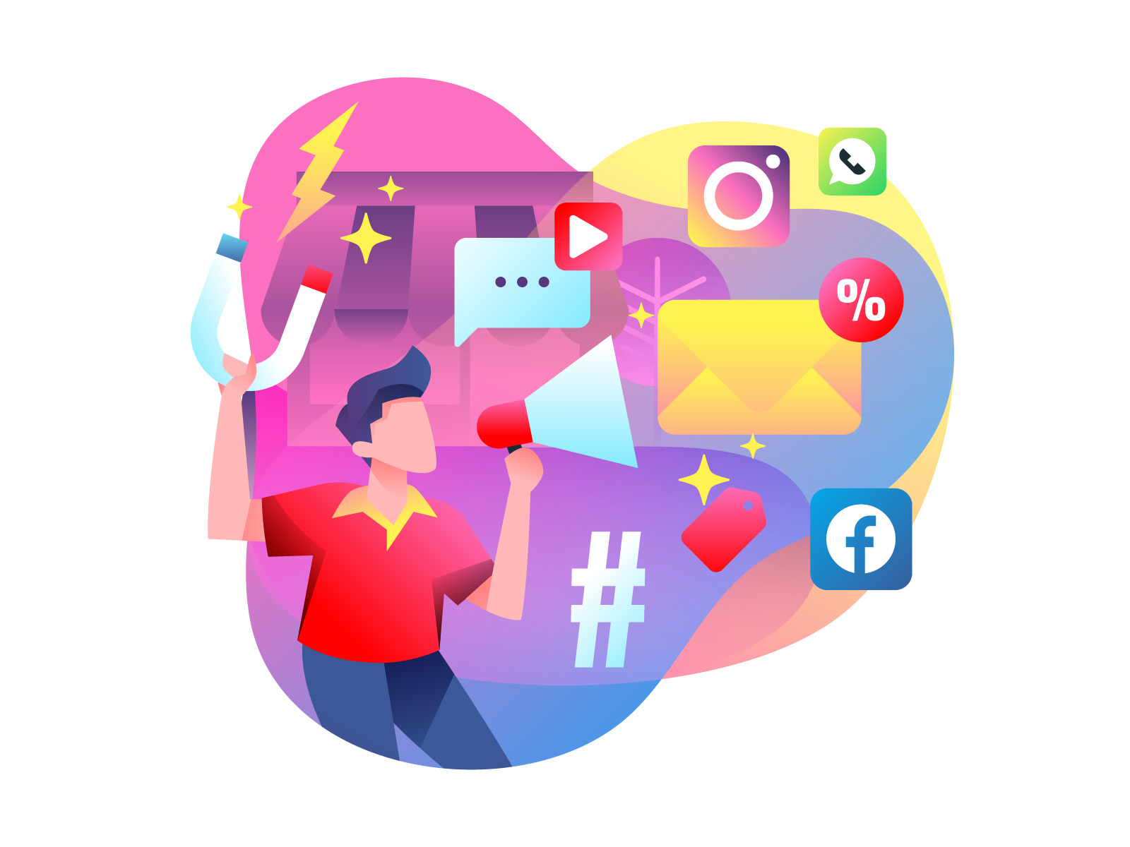 social media animated icons