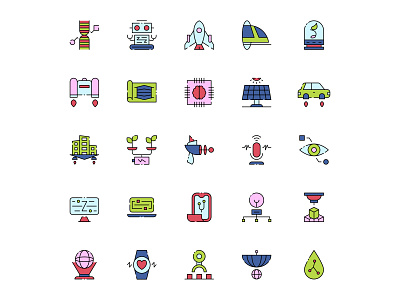 Future technology Icon - Download in Line Style