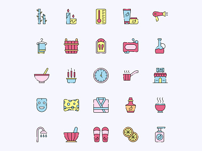 Spa Icon Set ai ai design ai vector freebie icon design icons download icons pack icons set illustration illustrator logo logo design spa spa icon spa vector symbol vector design vector download vector icon vectoricon