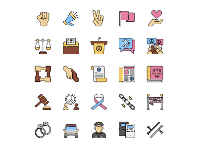 Civil Rights Icon Set ai ai design ai download ai vector freebie icon design icons download icons pack icons set illustration illustrator logo logo design protest protest icon protest vector symbol vector design vector download vector icon