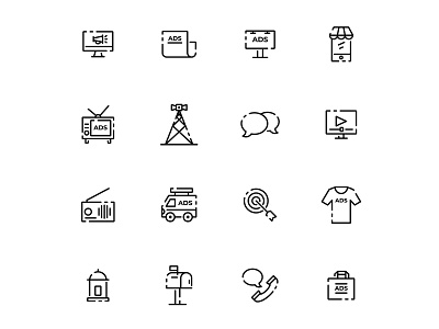 Advertising Icon Set