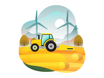 Tractor in Land
