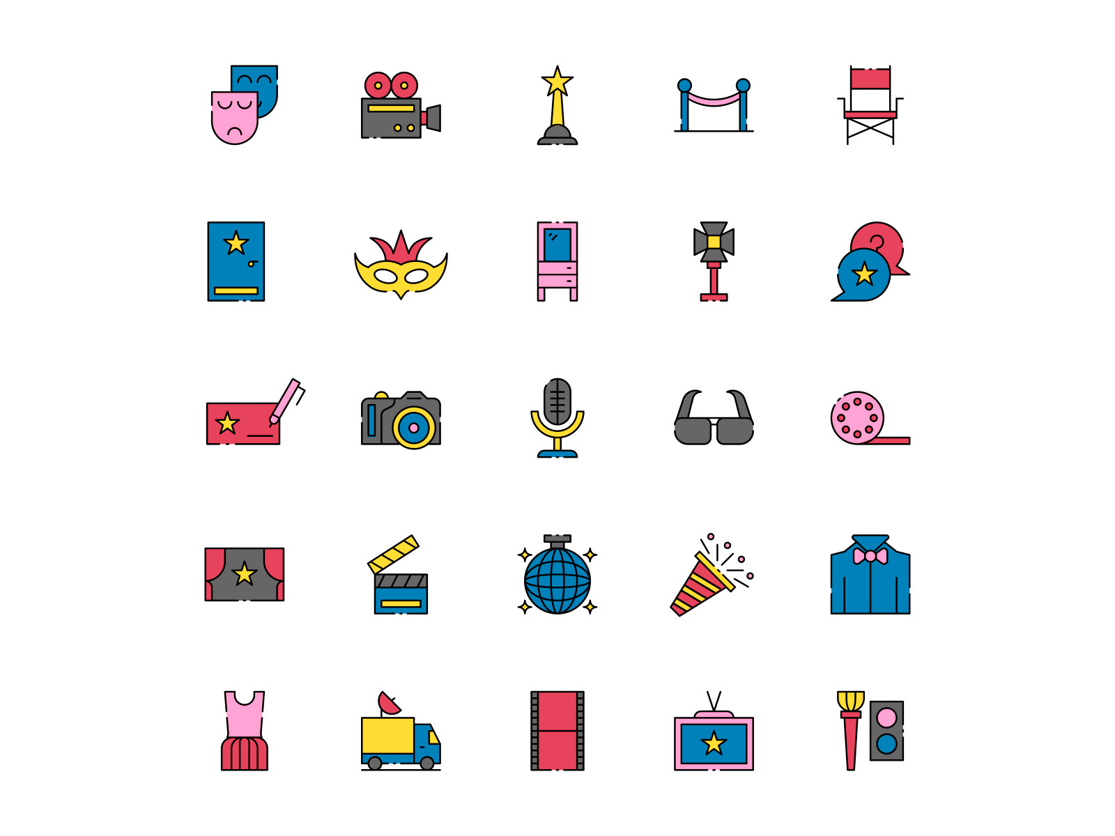 Actor Icon Set by Unblast on Dribbble