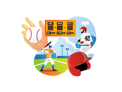 Baseball Illustration baseball baseball illustration cartoon cartooning character character design freebie illustration illustrator vector vector design vector download vector illustration