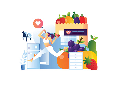 Benefits of Yoga - Illustration by Arun Choudhary on Dribbble