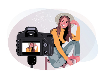 YouTube blogger Illustration blogger illustration cartoon cartooning character character design freebie illustration illustrator vector vector design vector download vector illustration youtube blogger