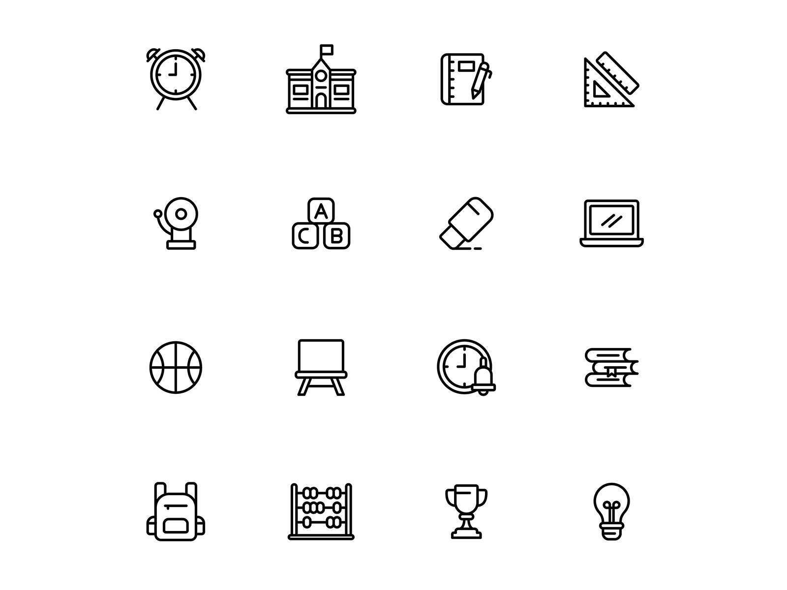 Back to school icon set-01 by Unblast on Dribbble