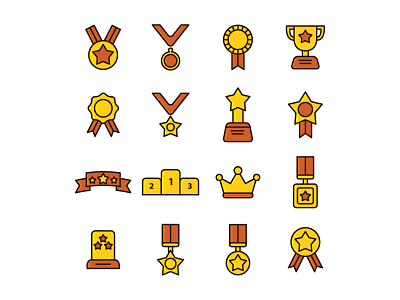 Colored Award Icons