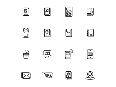 Book Store Icon Set