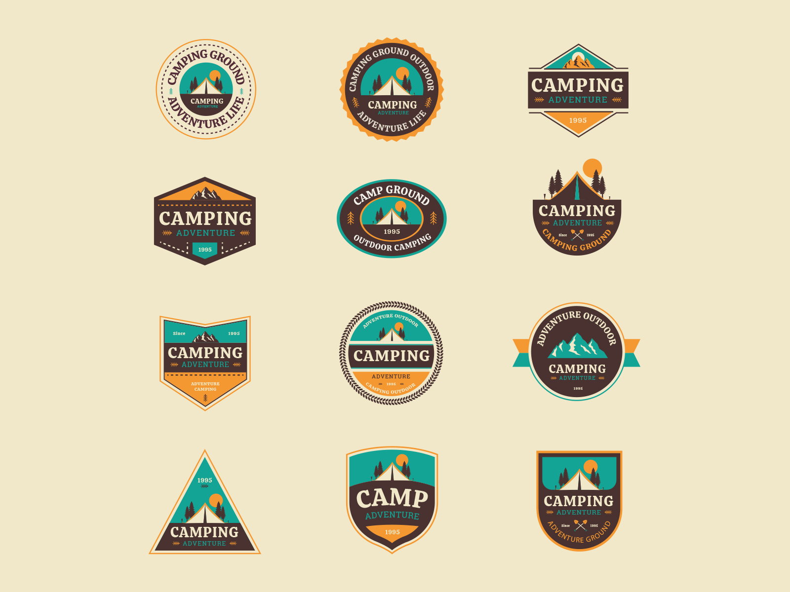 Camp Badges-02 by Unblast on Dribbble