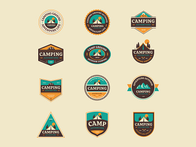 Camp Badges-02 ai ai design ai vector camp camp icon camp vector camping freebie icon design icons download icons pack icons set illustration illustrator logo logo design symbol vector design vector download vector icon