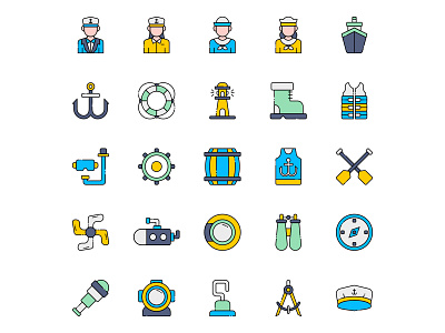 Skipper Icon Set ai ai design ai download ai vector freebie icon design icons download icons pack icons set illustration illustrator logo logo design skipper skipper icon skipper vector symbol vector design vector download vector icon