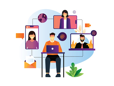 Video conference illustration