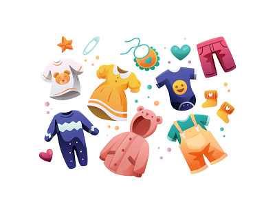Baby Clothes Illustration