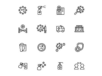 Coronavirus Icons set