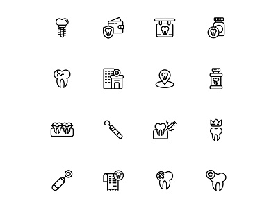 Dental icons set 02