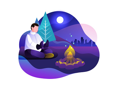 Camping Illustration