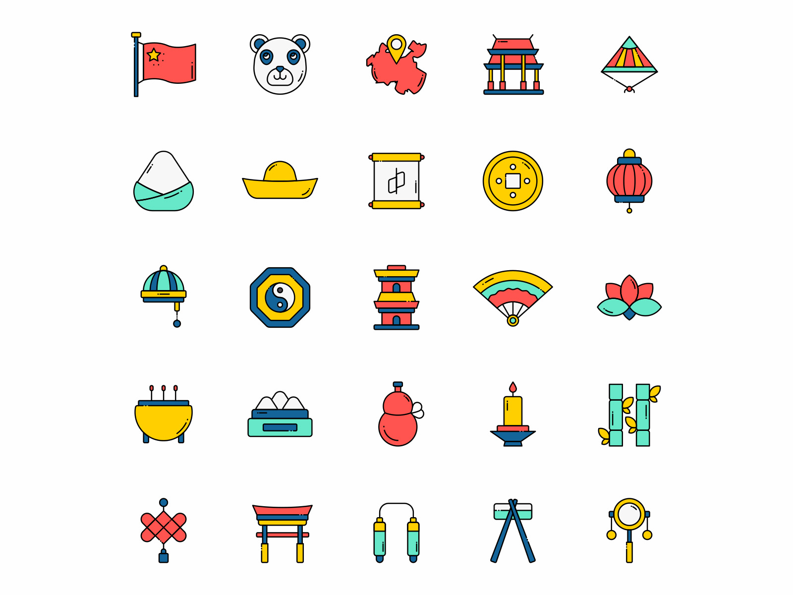 China Icon Set by Unblast on Dribbble