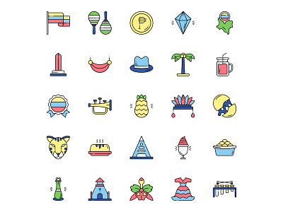 Colombia Icon Set ai ai design ai vector colombia colombia icon colombia vector freebie icon design icons download icons pack icons set illustration illustrator logo logo design symbol vector design vector download vector icon