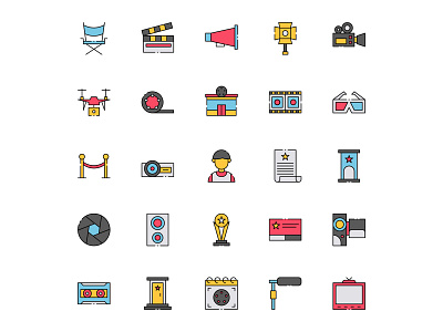 Director Icons Set ai download cartooning design director director icons free director icon free icons download freebie illustration illustrator logo ui vector vector design vector download vector icon