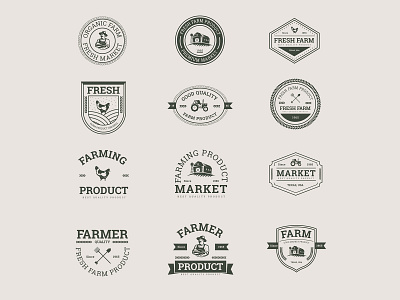 Farm Vector Badges ai download badge download cartooning design farm farm badge farm logo freebie illustration illustrator logo ui vector vector design vector download