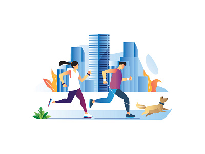 Jogging With a dog illustration cartoon cartooning design free illustration freebie illustration illustration download illustrator jogging jogging illustration running vector vector design vector download vector illustration