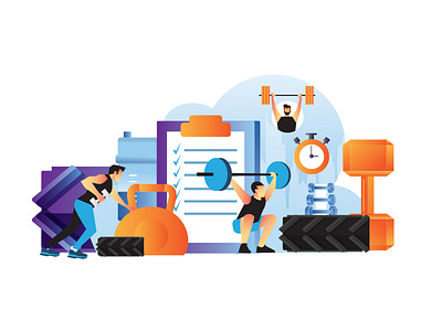 Weight Lifting Illustration