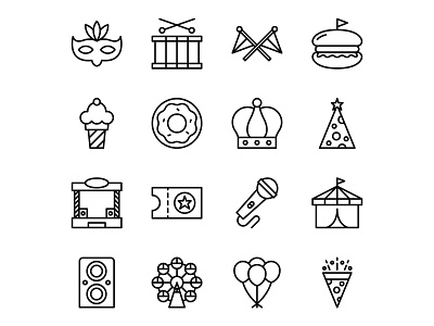 Festival Icons Set ai download cartooning design festival festival icons free icons freebie icons download illustration illustrator logo ui vector vector design vector download