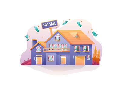 Real Estate For Sale Illustration