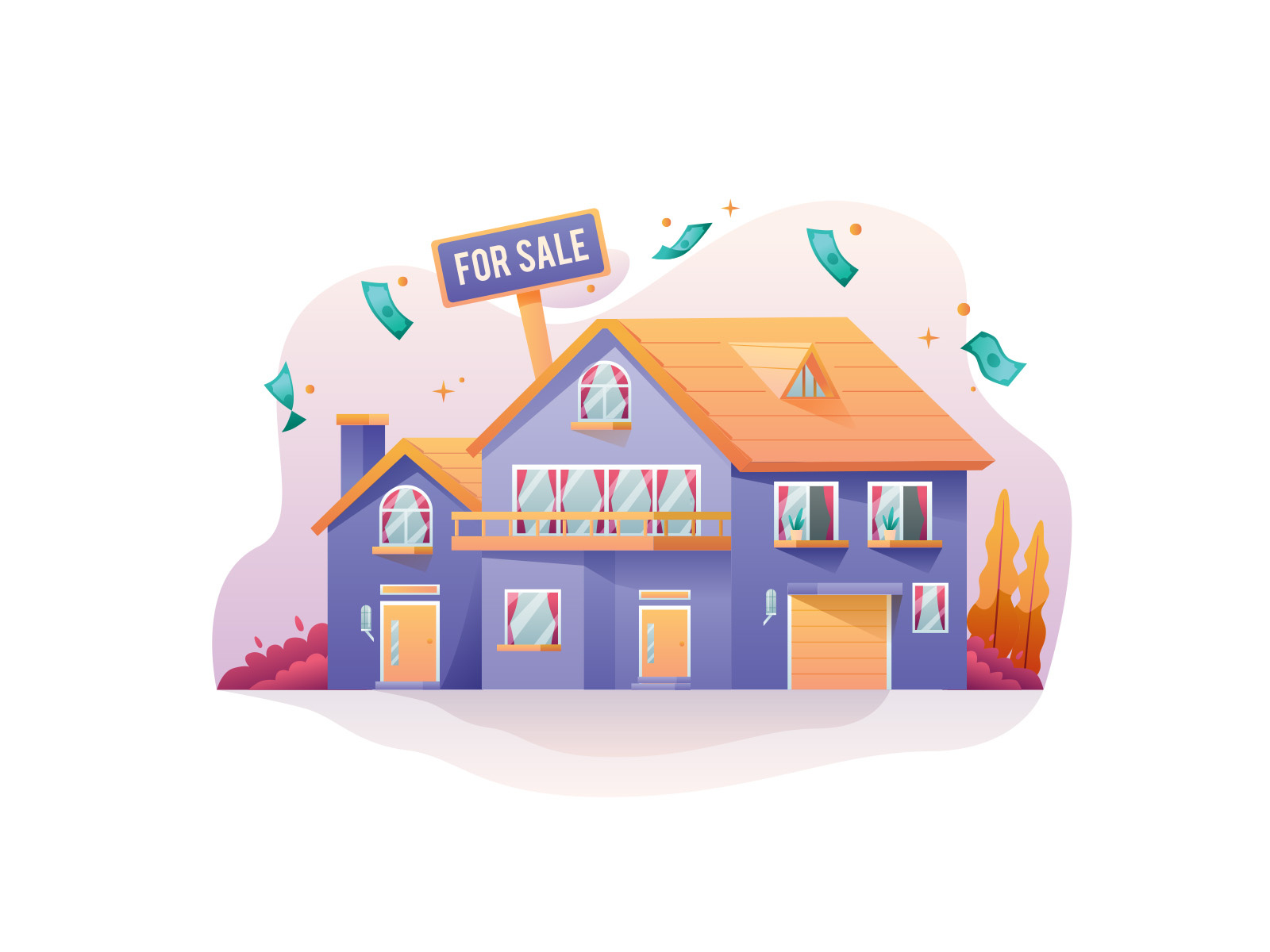 Real Estate For Sale Illustration by Unblast on Dribbble