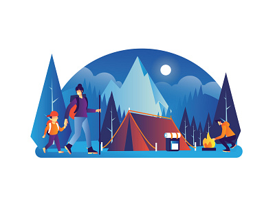 Outdoor Camping Illustration camping camping illustration cartoon cartooning design free illustration freebie illustration illustration download illustrator outdoor camping vector vector design vector download