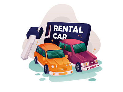 Car Rental Illustration 01