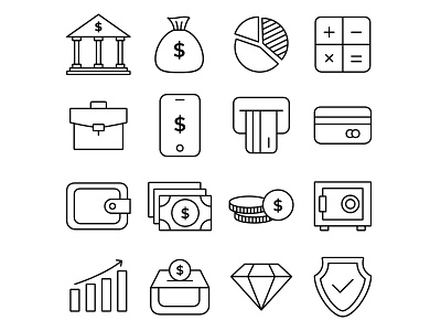 Finance Icon Set ai download design finance finance icon finance logo free finance icon free icon freebie icon set illustrator logo vector vector design vector download vector icons
