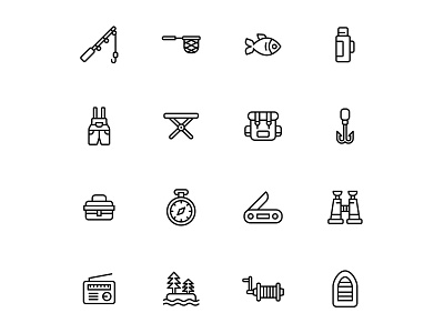 Fishing Icon Set 02 ai download design fishing fishing icons fishing logo free fishing icon free icons free vector freebie icons download illustrator logo vector vector design vector download vector icon