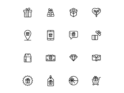 Gift Icons Set design free icon freebie gift gift icon gift vector icon icon design icons download icons set illustrator logo ui vector vector design vector download