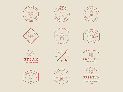 Grill and BBQ Badges badge barbecue bbq design free badge free download free icon free logo freebie grill icon download illustrator logo ui vector vector bagde vector design vector download vector icon