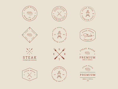 Grill and BBQ Badges badge barbecue bbq design free badge free download free icon free logo freebie grill icon download illustrator logo ui vector vector bagde vector design vector download vector icon