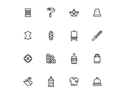 Handcrafts Icons Set cartooning design free icons freebie handcraft handcraft icon handcraft vector icons download illustrator logo ui vector vector design vector download vector icons