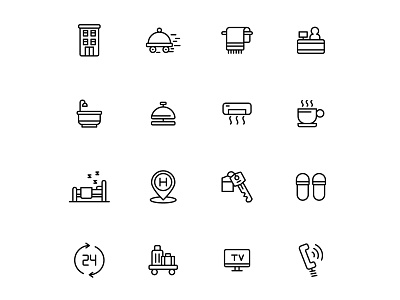 Hotel Icons Set