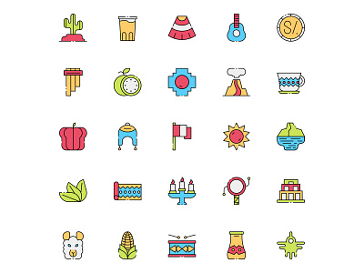 Peru Icons Set