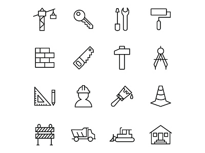 Construction Icons Set 01