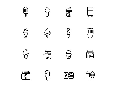 Ice Cream Icons Set cartooning design free icon freebie ice cream ice cream icon ice cream vector icecream icons download icons set illustration illustrator logo ui vector vector design vector download vector icons