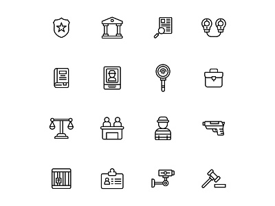 Justice And Law Icons Set cartooning design freebie icons download icons set illustrator justice justice icon law law icons law vector logo symbol ui vector vector design vector download vector icons