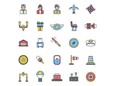 Pilot Icons Set design free download free icons freebie icons set illustration illustrator logo pilot pilot icon pilot vector ui vector vector design vector download vector icons