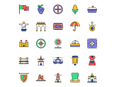 Portugal Icons Set